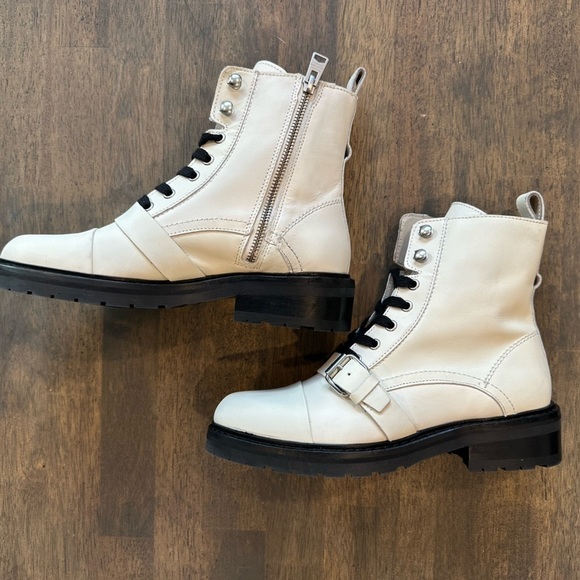 AllSaints Dusty Cap Toe Lug Sole Combat Boot Size 37 - Picture 9 of 10